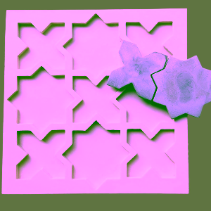 Star and Cross Mold for Cement Tile 4.5"